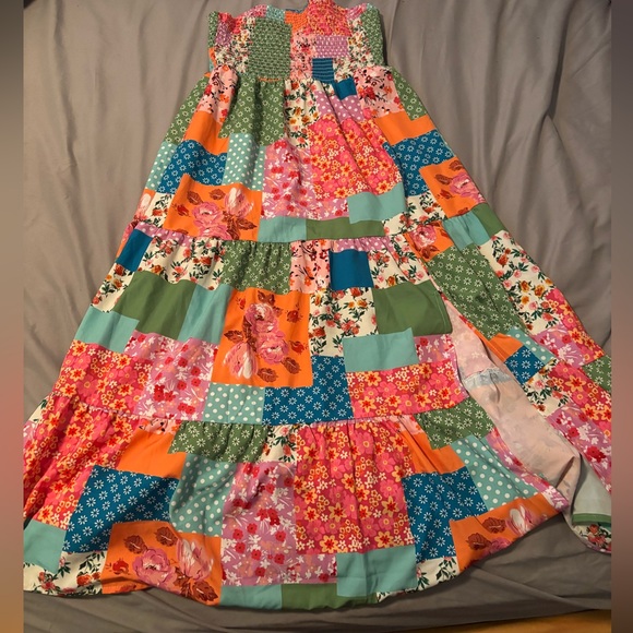 Strapless Patchwork Dress - Picture 2 of 5